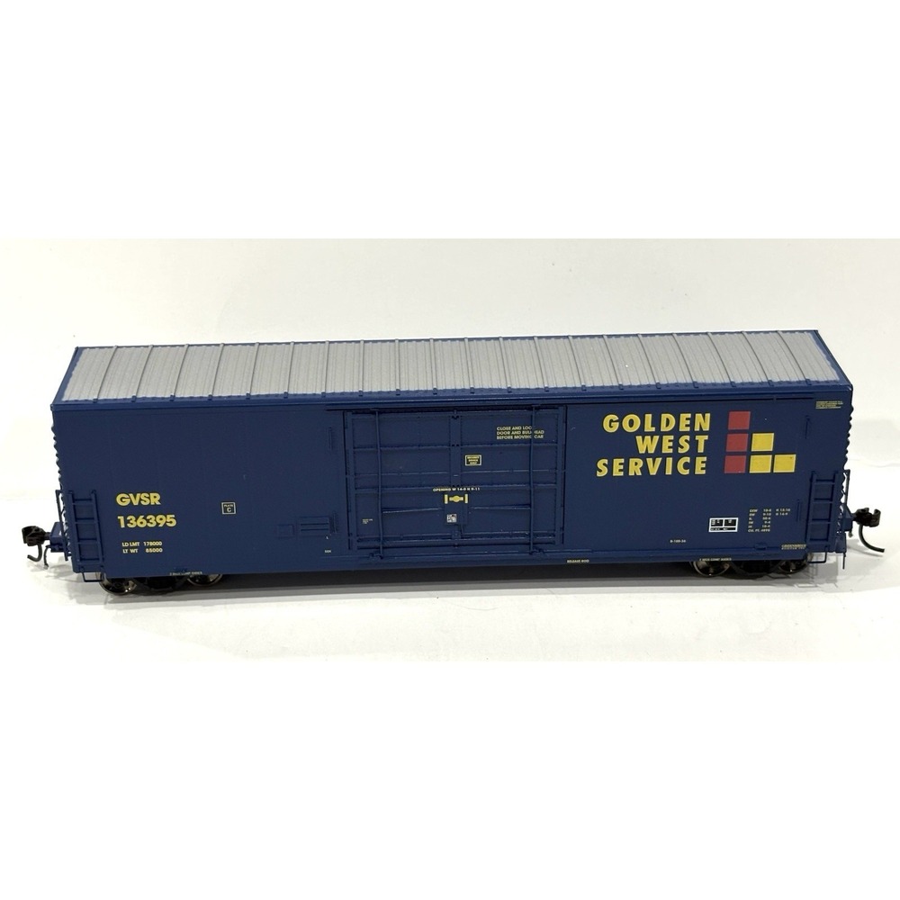 HO Scale Golden West Service GVSR 136395 Boxcar Model Train Damaged Box
